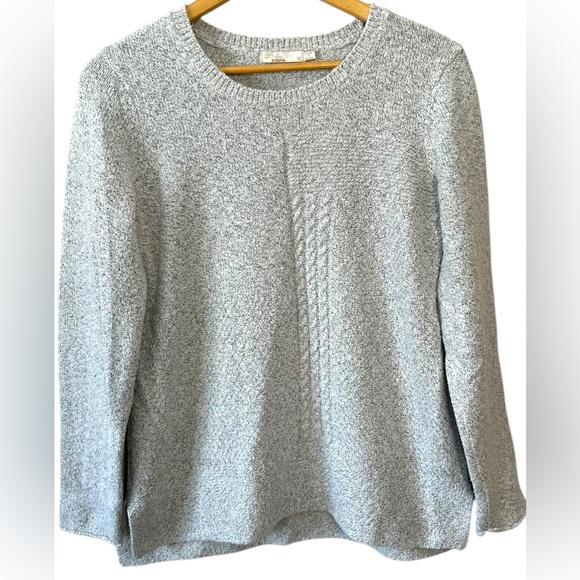 PRANA Women's Nolan Gray Cable Knit Pullover Tunic Sweater Wool Mohair Blend Med - Picture 1 of 7